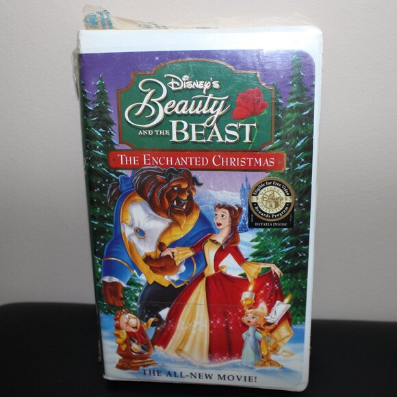 3/$55❤️Walt Disney's Beauty and the Beast The Enchanted Christmas clamshell VHS - Picture 3 of 9